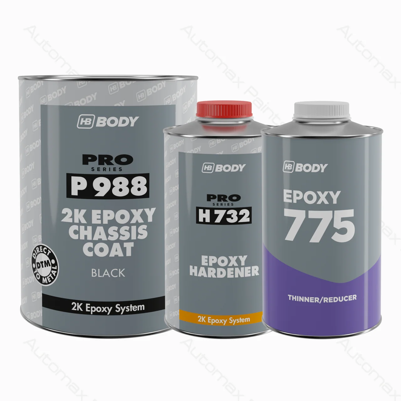 HB Body P988 2K EPOXY CHASSIS COAT BLACK KIT (6L)